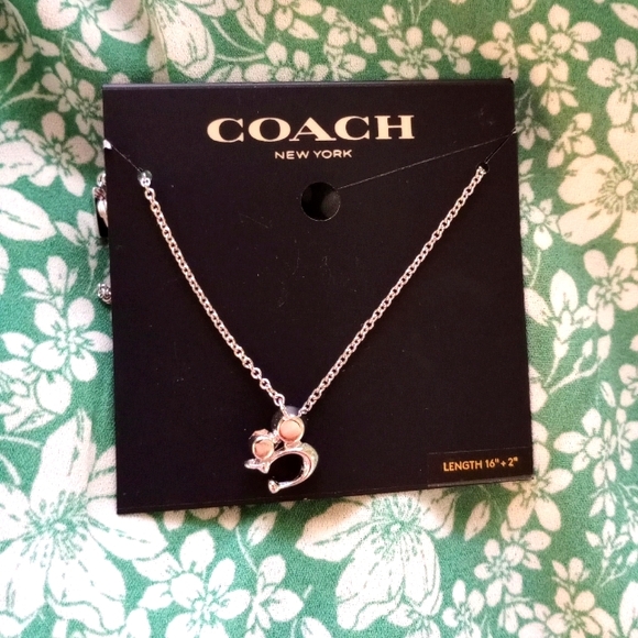 Coach Signature Silver Cluster Necklace - Picture 5 of 6
